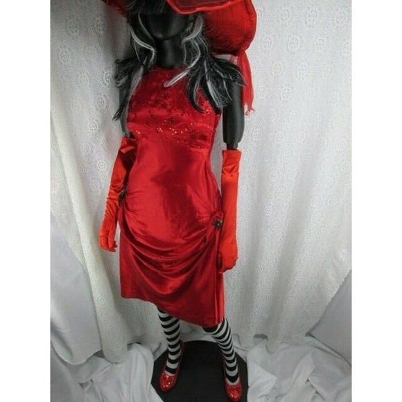 Vintage Red Witch Dress Costume - Picture 1 of 10